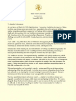 President Trump's Letter to Governors on Coronavirus - 03-26-2020