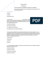 Autoevaluación unidades organización educativa