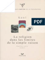 Kant - La religion dans les simples limites de la raison