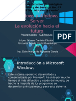 Evolucion de Windows y Windows Server