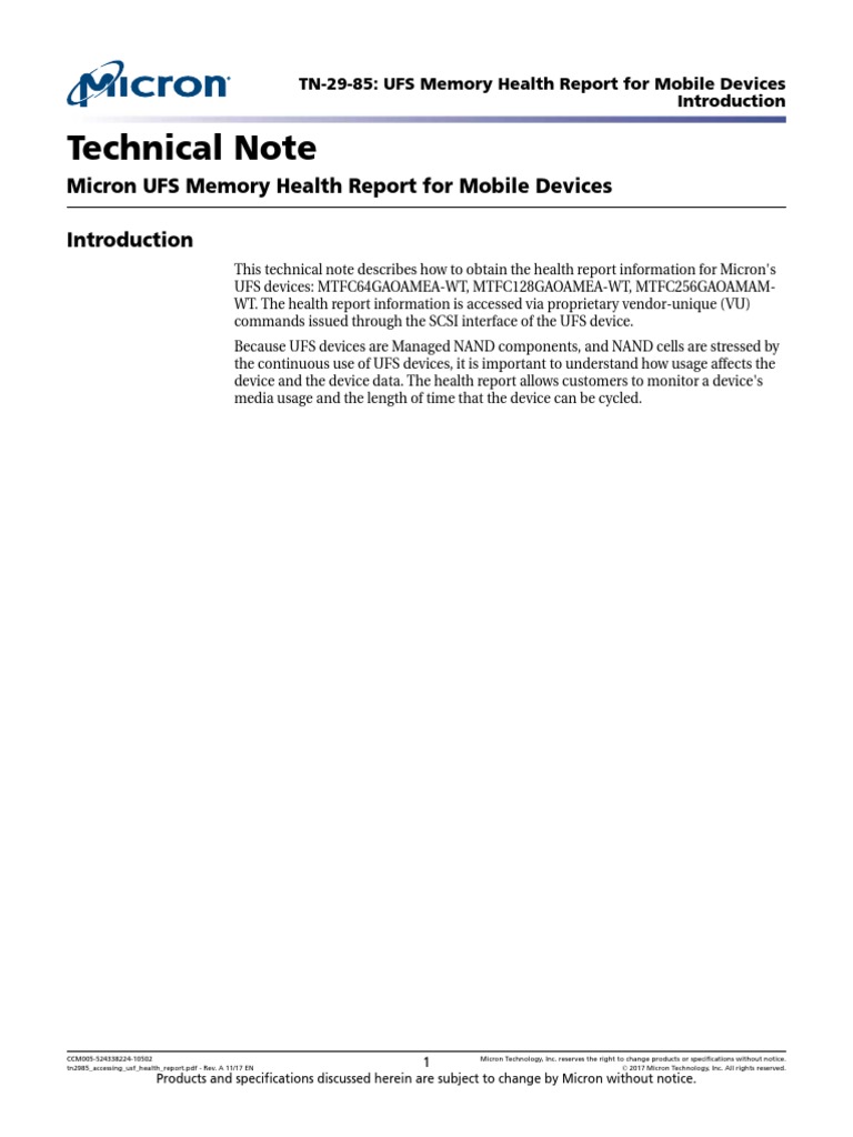 Micron Accessing Usf Health Report PDF | PDF | Flash Memory | Computer ...