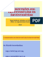 Nemzetközi Jog Érvényesülése És Érvényesítése