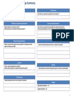 Project Charter One Page Summary