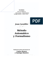 Jean Cavailles Metodo Axiomatico y Formalismo PDF
