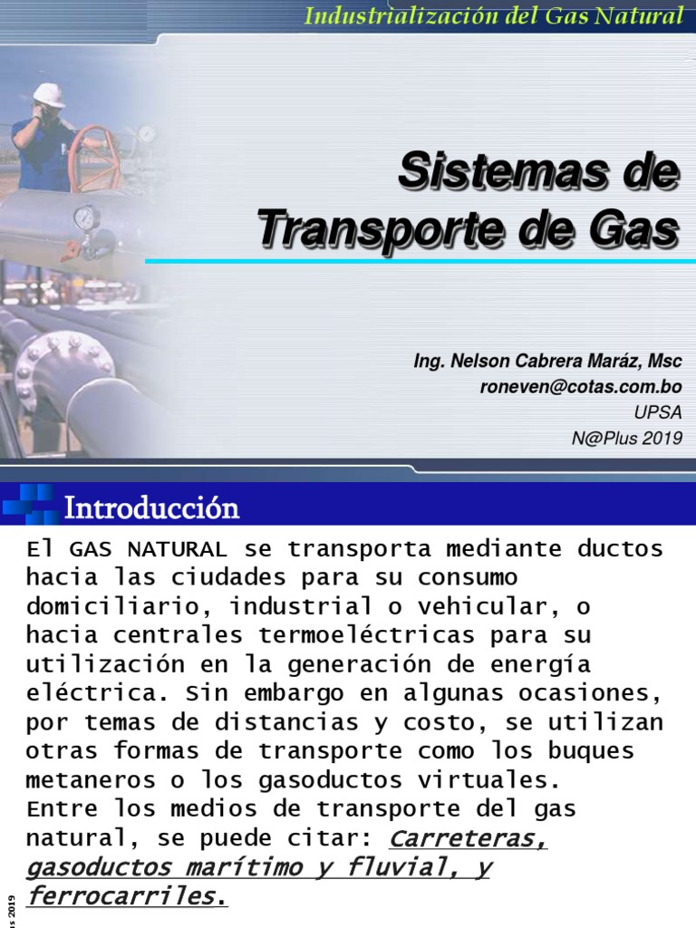 Transporte de Gas Natural por Gasoductos | PDF | Gas natural licuado ...