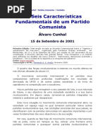 As Seis Características Fundamentais de um Partido Comunista