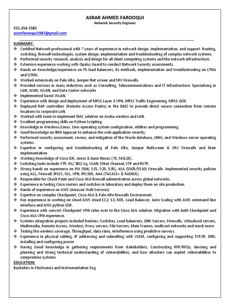 Network Security Engineer | PDF | Virtual Private Network | Computer ...