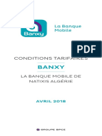 Conditions Tarifaires Banque Banxy Bank - Nkheyar PDF