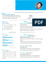 Fresh Blue Personal Resume-WPS Office