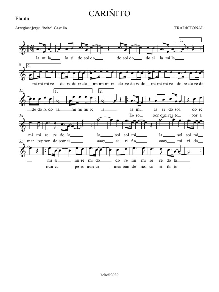 Partitura Cariñito PDF