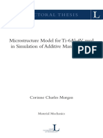 Microestructure Model For Ti6Al4V Used in Simulation Manufacturing