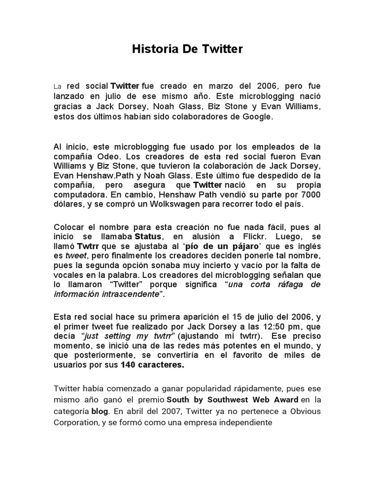 La historia del surgimiento y evolución de Twitter como plataforma de ...