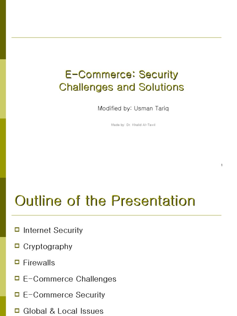 12 December 2010 - E-Commerce Security Challenges and Solutions | PDF ...
