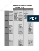 School Counseling Calendar