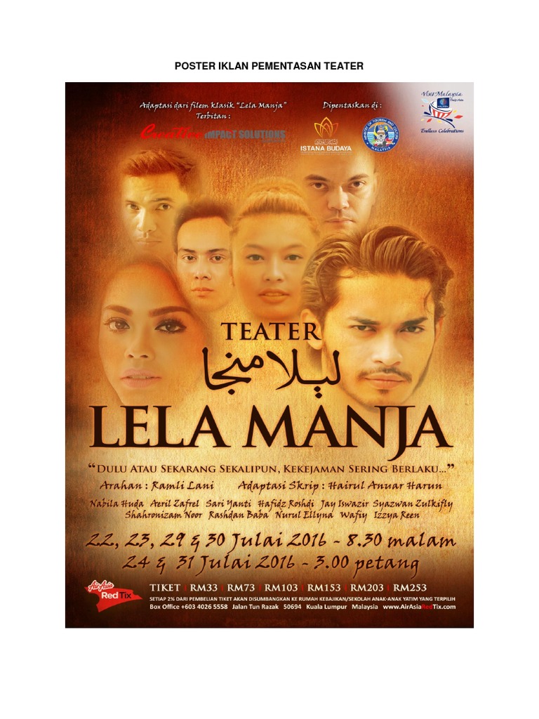 Poster Iklan Pementasan Teater