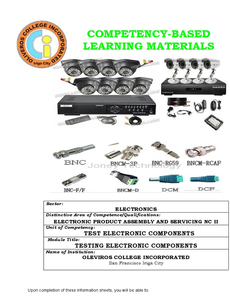 Yoyoy 2 CBLM COMMON TEST ELECTRONIC COMPONENTS PDF Series And