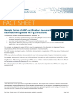 Fact Sheet - Sample Aqf Documentation 0