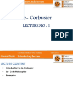 Lecture 1 - Le Corbusier