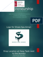 Technopreneurship Lecture on Shoes Spa Business