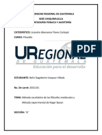 Trabajo de Filosofia Ecolastica y Metodo Experimental