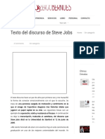 Texto Del Discurso de Steve Jobs PDF
