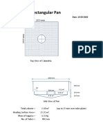 Drawing of Rectangular Open Pan