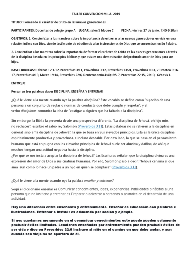 Formando El Caracter de Cristo | PDF | Disciplinas | Libro de proverbios