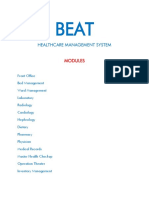 BEAT Healthcare Management System Modules
