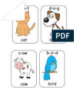 Teaching aid animal flashcard