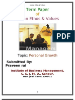 Personal Growth (Term Paper) by P.rai87@