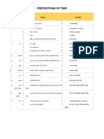 Prepositions of Time