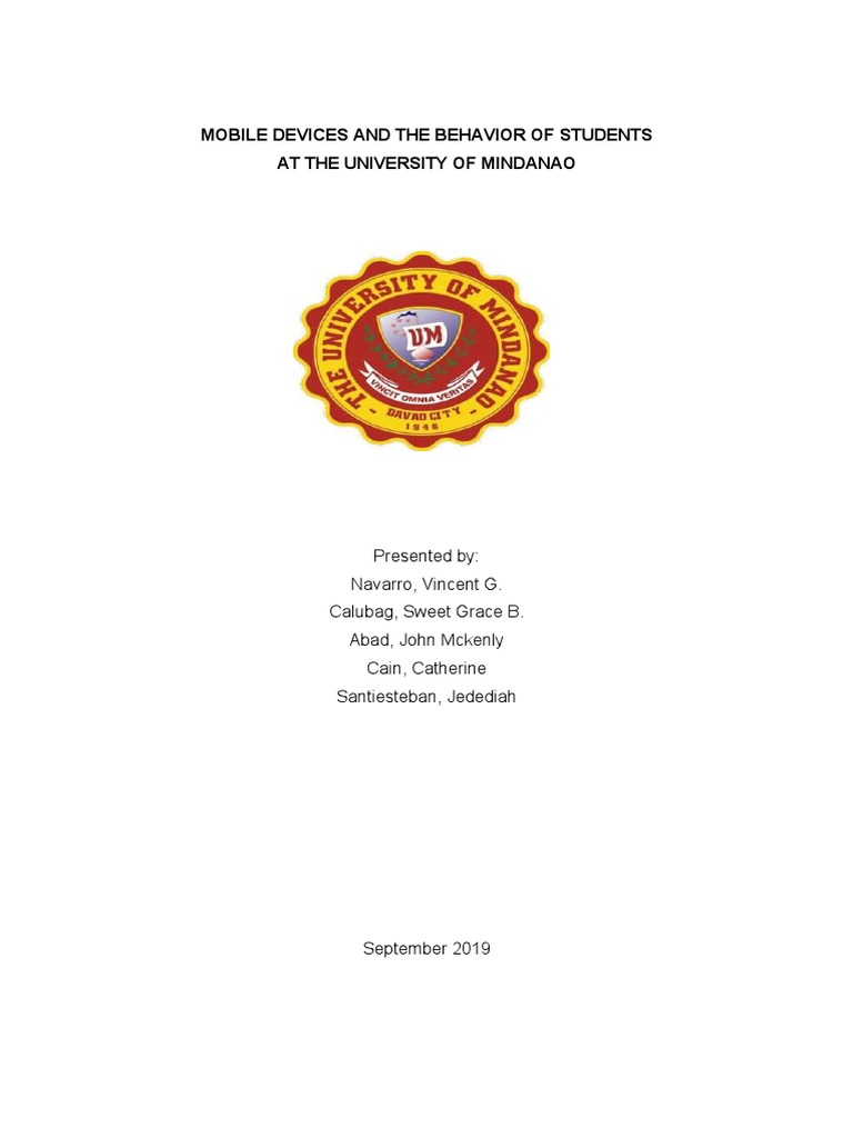 Mobile Devices' Impact on Student Behavior | PDF | Survey Methodology ...