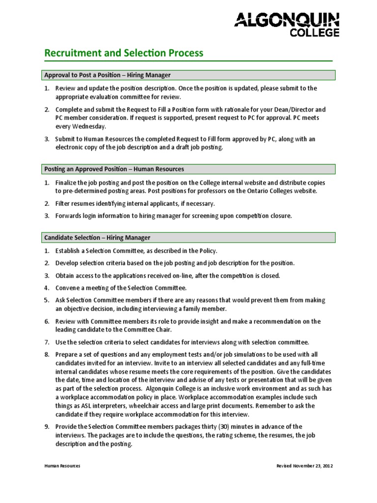 Recruitment and Selection Overview | PDF | Human Resources | Résumé
