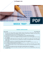 Excellent Neet Mock Test-1 Paper With Solutions From NEET MEDICAL ACADEMY