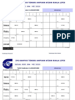 Jadual Waktu Belajar P Sem 2 Jan Terkini PDF