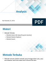 Numerical Analitic week 6-7 Metode Terbuka