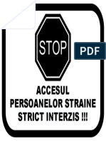 Stop - Acces Interzis