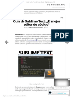Guía Sublime Text editor código