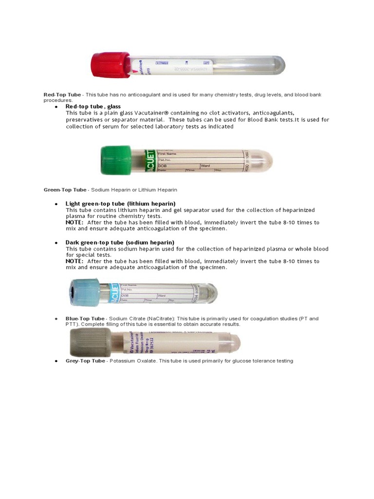 Collection Tube | PDF | Coagulation | Blood Plasma