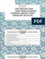 Keuntungan Dan KERUGIAN PENGGUNAAN SUMBER ENERGI DARI URANIUM