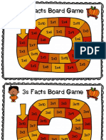 Multiplication Facts Board Game