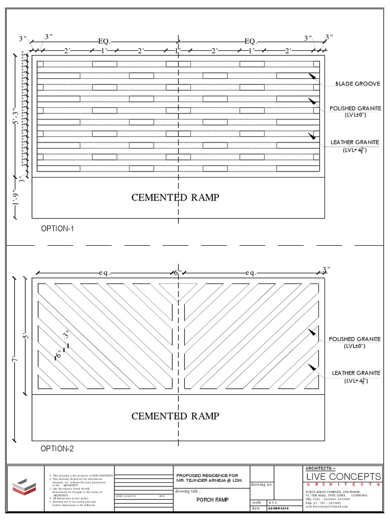 Proposed Porch Ramp Design Drawing | PDF | Art Media