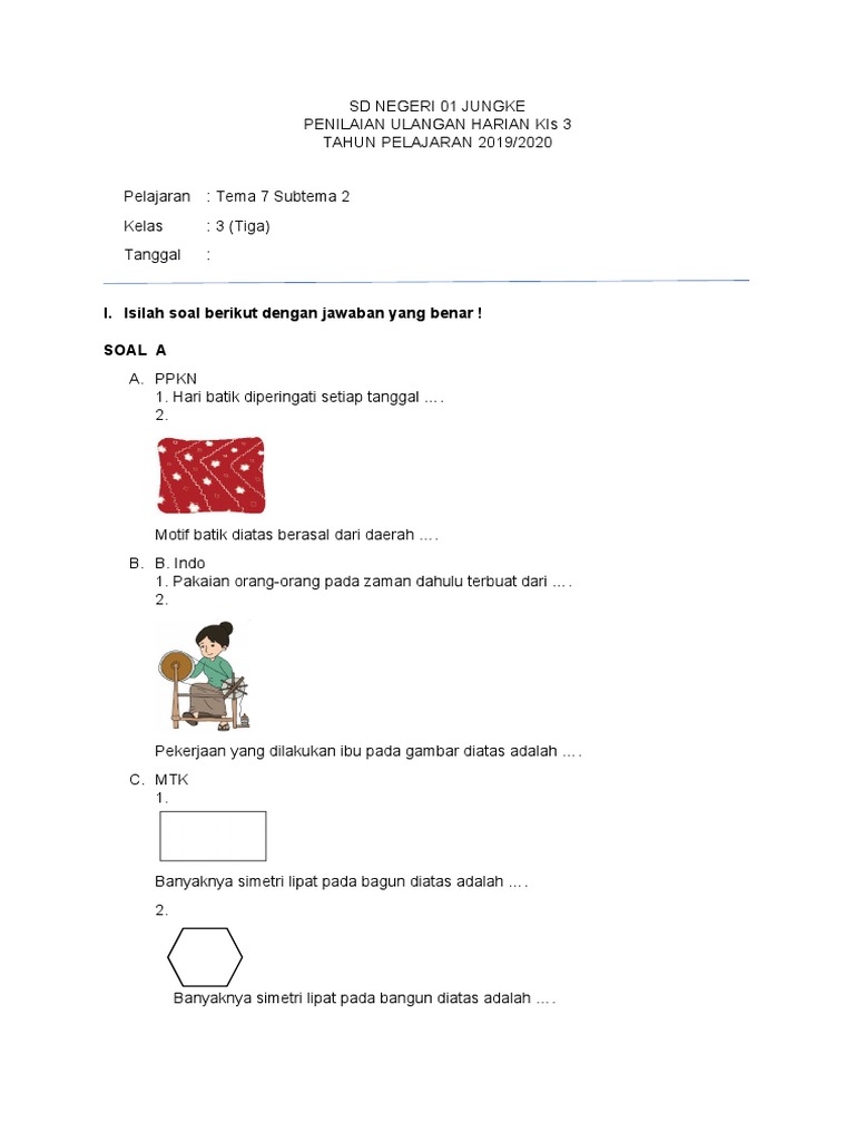 Jumlah Simetri Lipat Pada Baju Ilmu