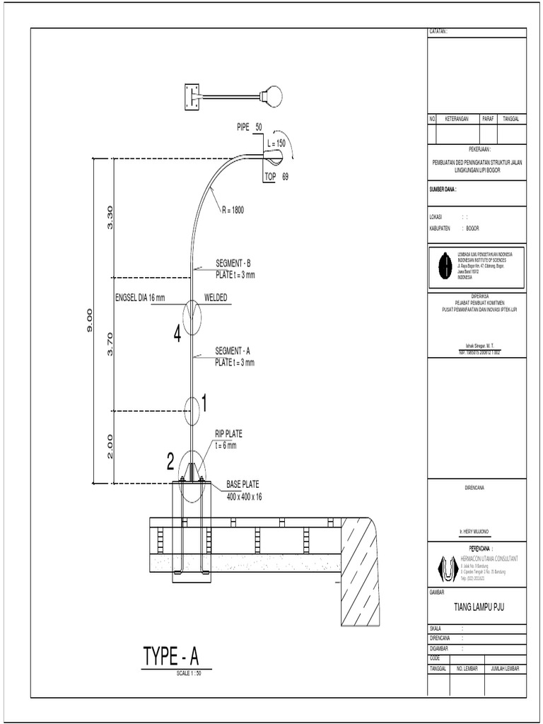 Detail Tiang Lampu PJU Bogor | PDF