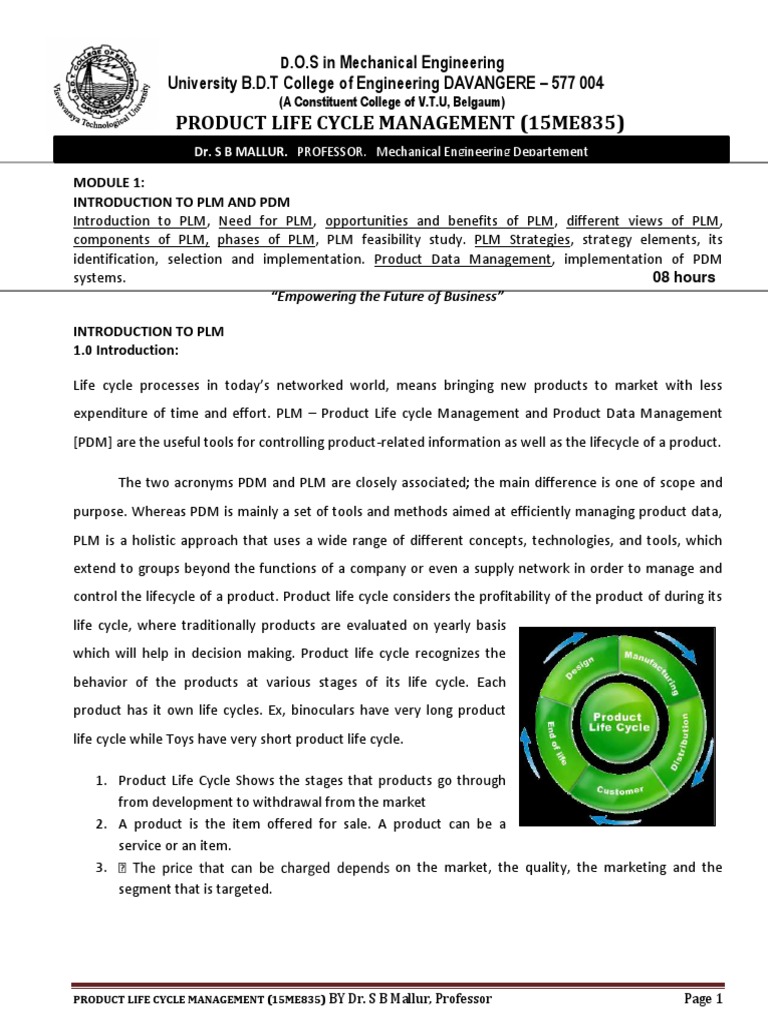 Understanding Product Life Cycle Management | PDF | Product Lifecycle ...