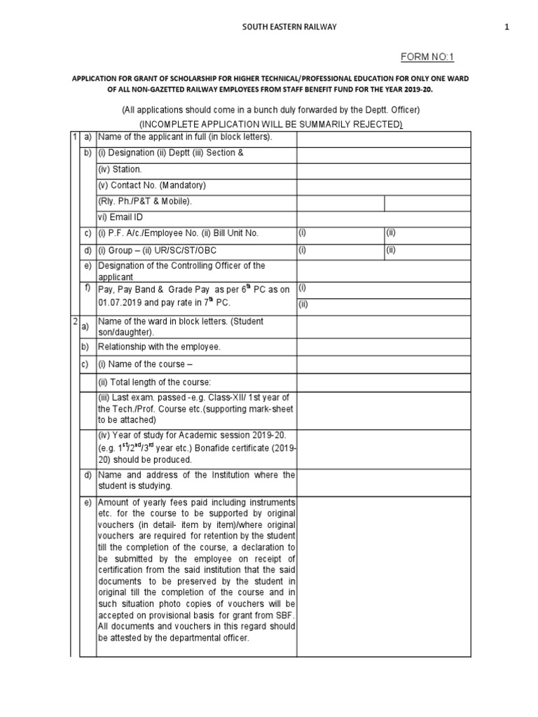 SBF Form 1 PDF Government Business