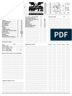 Rifts Character Sheet Fillable PDF