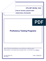 Proficiency Testing Programs CTL-OP 103 Ed.10.0
