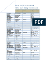 Verben, Adjektive Und Substantive Mit Präpositionen PDF