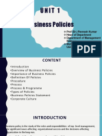 Unit 1 - Business Policies New